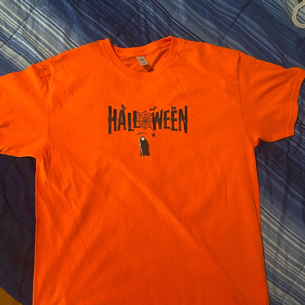Orange Halloween Graphic T-Shirt